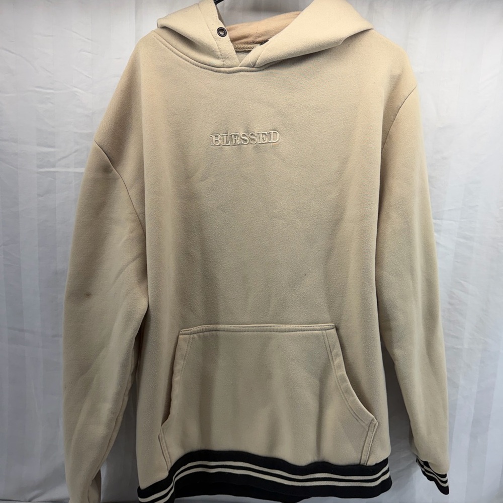 Blessed Beige Men's Hoodie